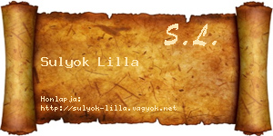 Sulyok Lilla névjegykártya