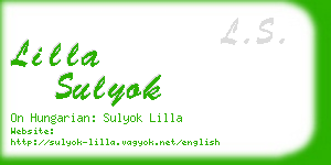 lilla sulyok business card